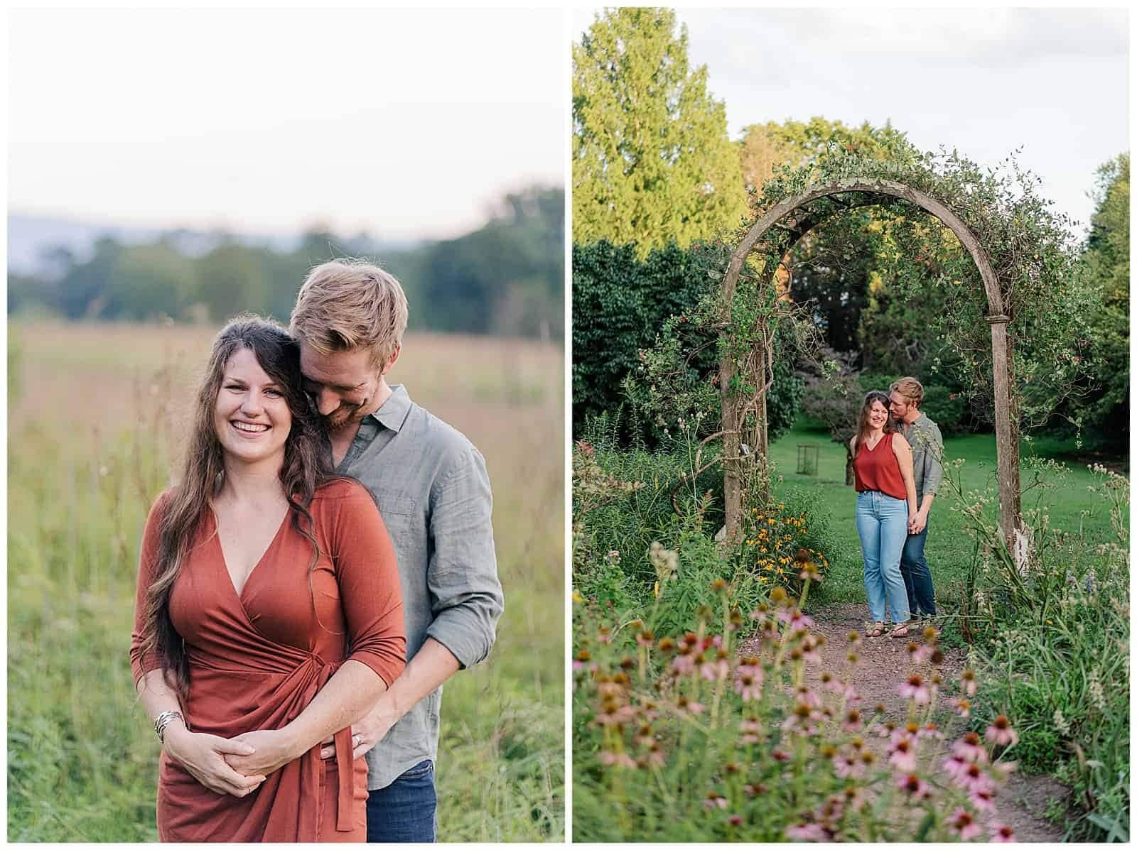 Sweet and candid engagement portraits at blandy experimental farm in front royal virginia