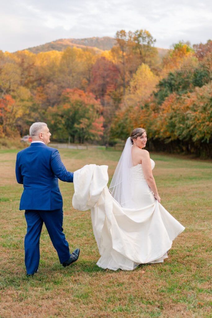 Nellysford wedding venue Silver Fox Lavender Farm in the fall